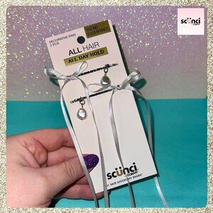 🎀 Scunci Pearl & Ribbons Bobby Pins 2 Pack NWT